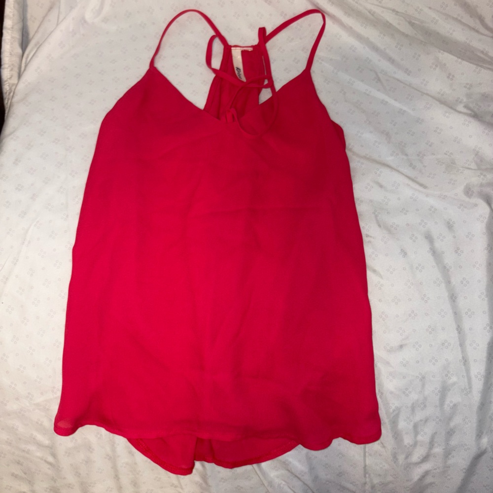 Vibrant Red Sleeveless Top